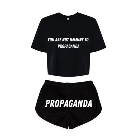 You Are Not Immune to Propaganda Shirt and Booty Shorts Set, Booty ...