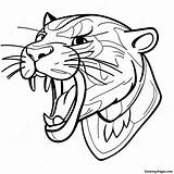 Fierce Panther Roaring Coloring Page  Pagescom sketch template