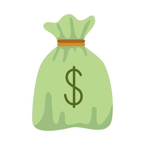 money bag, moneybag simple cartoon and dollar sign 5158258 Vector Art ...