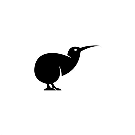 Bird Illustrator Silhouette PNG Free, Kiwi Bird Logo Vector Icon Design ...