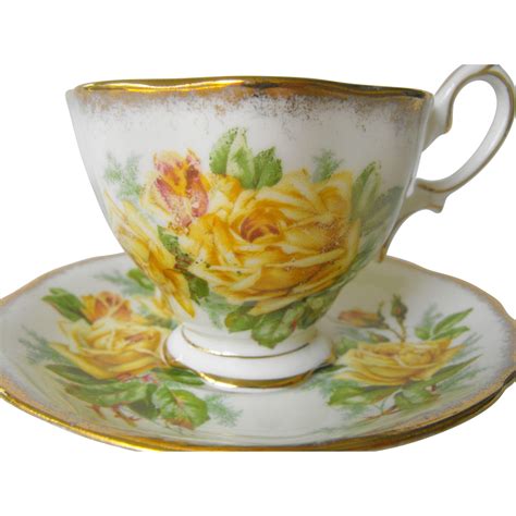 Royal Albert Tea Rose cup and saucer from orphanedtreasures on Ruby Lane