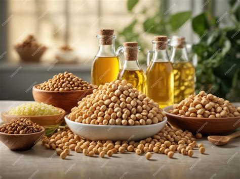 Premium AI Image | Soybean oil soybean food and beverage products food ...