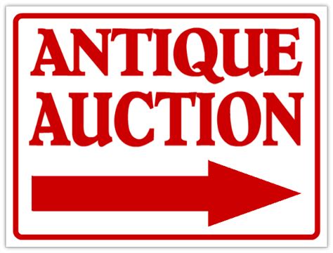 Antique Auction - Sign Template