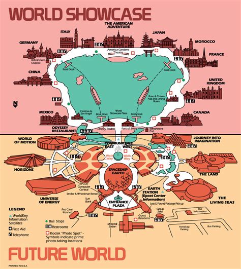 EPCOT Center guide map circa 1986-87 - RetroWDW