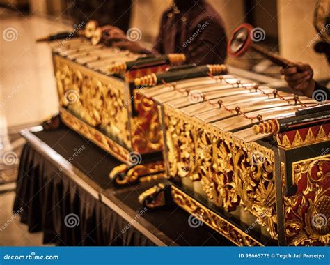 An Exotic Gamelan Music Traditional from Jogja Indonesia Stock Photo ...