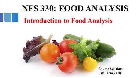 Introduction to food analysis (updated)