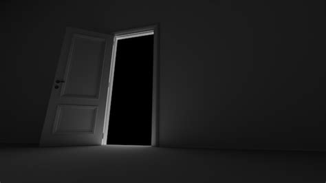 Premium Photo | Open door leading to a dark room