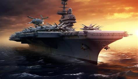 Premium AI Image | Carrier based aircraft launches and takes off