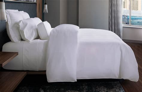 Buy Luxury Hotel Bedding from Marriott Hotels - Bird's Eye Stripe Bed & Bedding Set