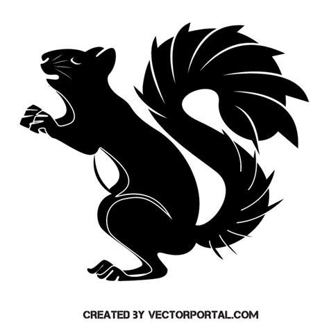 Squirrel Silhouette Vector at Vectorified.com | Collection of Squirrel ...