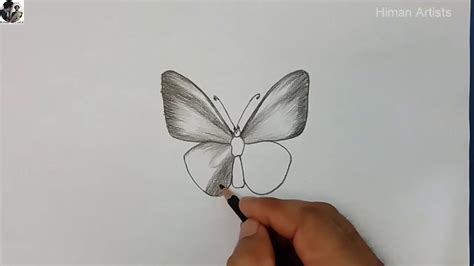 Sketch Butterfly || Draw A Butterfly - YouTube