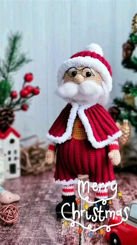 Crochet doll amigurumi Santa Claus. PDF pattern. | Diy crochet doll, Crochet doll pattern ...