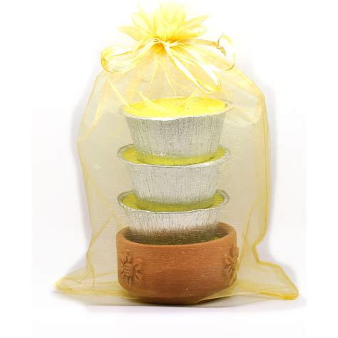 Citronella Candle Set (1 Clay Pot + 3 Refills) - Spicebox Organics