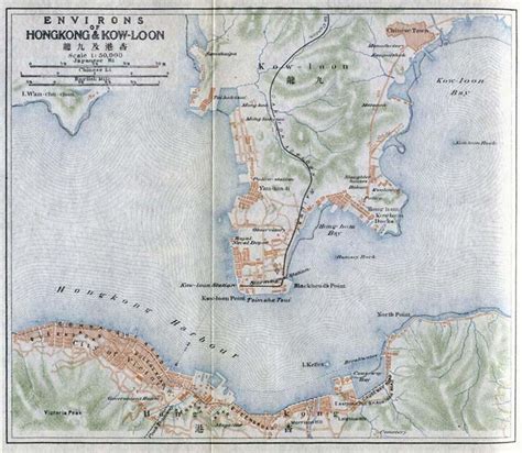 Kowloon mapa - Hong Kong Kowloon mapa (China)