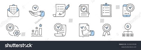 Quality Control Icons Doodle Symbols Product Stock Vector (Royalty Free ...