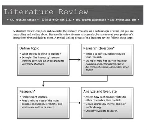 12+ Literature Review Outline Templates - PDF, DOC