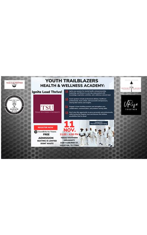 Youth Trail Blazers Health & Wellness Academy: Ignite Lead Thrive!, Texas Southern University ...