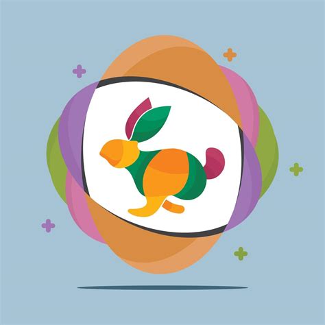 Rabbit logo design vector 2170201 Vector Art at Vecteezy