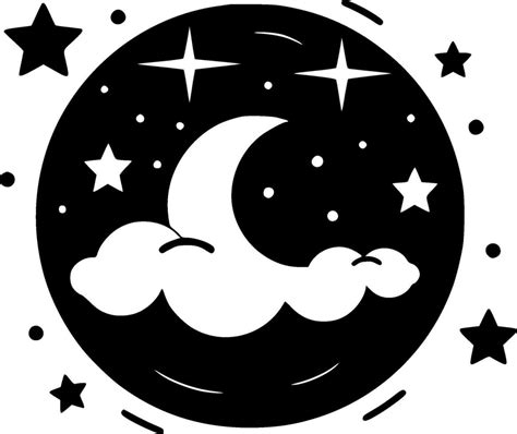 Celestial, Black and White Vector illustration 25738335 Vector Art at Vecteezy