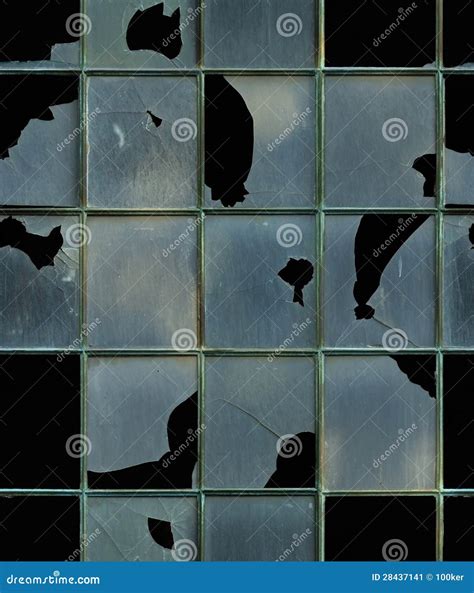 Seamless Window With Broken Glass Texture Stock Image - Image: 28437141