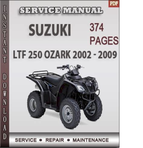 Suzuki LTF 250 Ozark 2002 - 2009 Factory Service Repair Manual Download - Tradebit