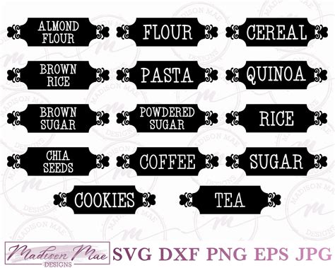 Canister Label SVG Bundle, 14 Canister Labels + Pantry Sign - Madison Mae Designs