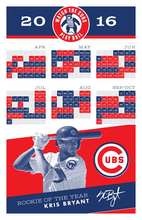 We're a month into the season, but enjoy this Cubs schedule poster I just made! : r/CHICubs