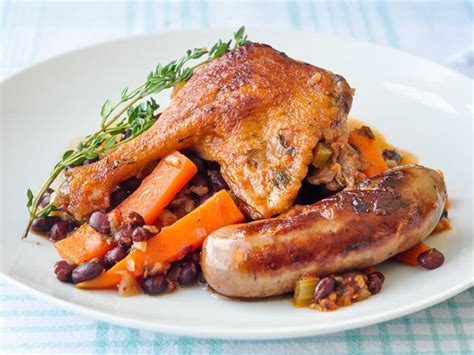 Black Bean Sausage & Duck Cassoulet - an ideal winter comfort food meal