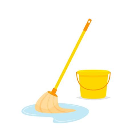 mop and bucket vector isolated illustration - cleaning clipart stock ...