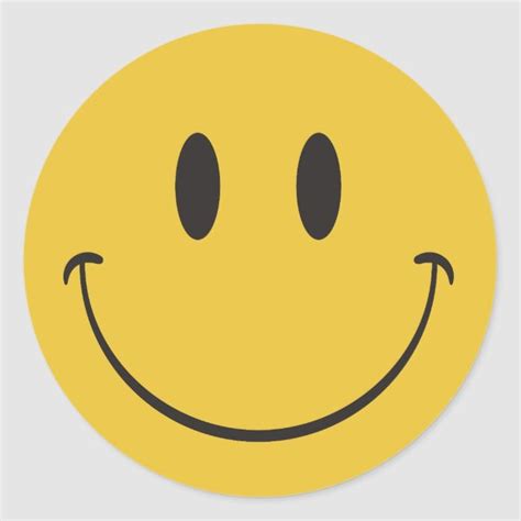 Super big smile happy face Emoji Classic Round Sticker | Happy face, Face aesthetic, Happy stickers