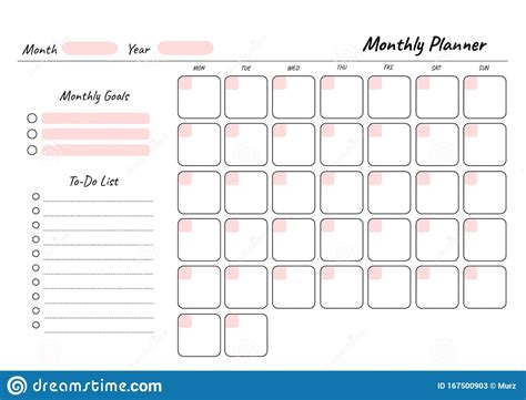 Monthly Planner Printable | Example Calendar Printable