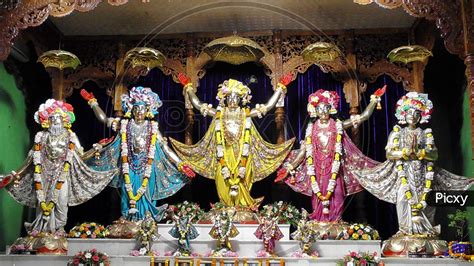 Image of Lord Radha Krishna idol at Mayapur ISKCON temple,West Bengal-QM679261-Picxy