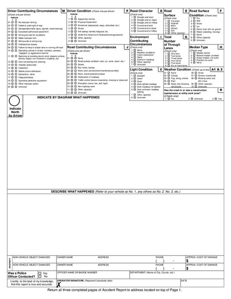 Driver's motor vehicle accident report (Nebraska) in Word and Pdf ...