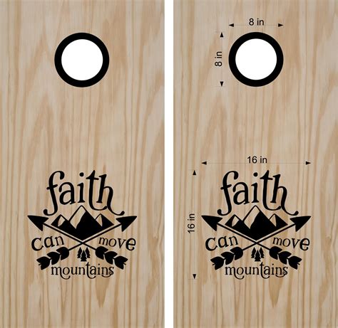 Wedding Faith Cornhole Boards Decals Custom Cornhole Custom | Etsy