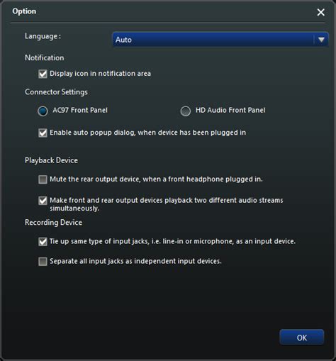 Asus realtek no disable front pannel jack detection - Windows 7 Forums