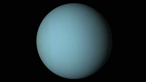 Animated One Revolution Of Planet Uranus With Correct Rotation Direction And Proper Axial Tilt ...