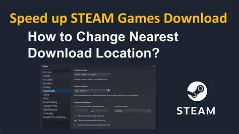 Increase Download Speed : How to change nearest Download Server Location on STEAM? - YouTube