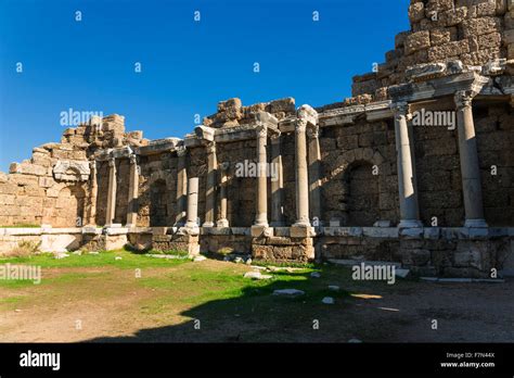 Ruins in Side, Turkey Stock Photo - Alamy