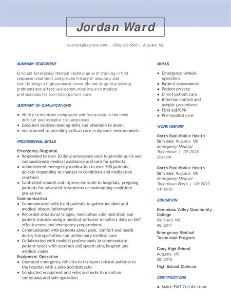 Professional Medical Resume Examples | LiveCareer