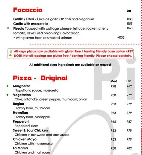 Pizza Del Forno Menu, Menu for Pizza Del Forno, Montana Park, Pretoria - Zomato SA