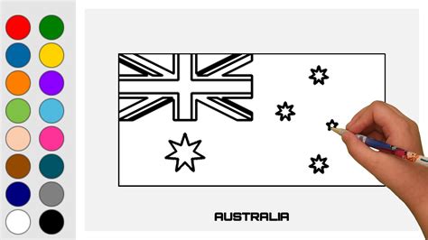 Drawing National Flag of Australia - YouTube