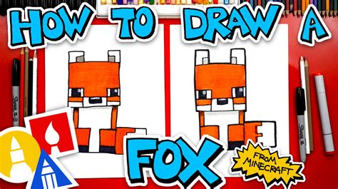 How To Draw A Fox From Minecraft - Art For Kids Hub