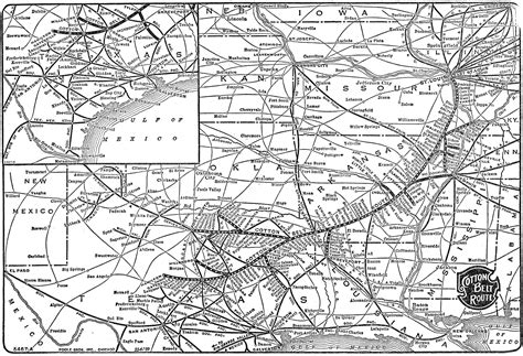 St Louis Southwestern Rwy / Cotton Belt System Map