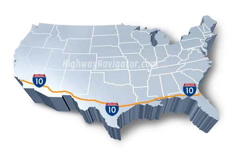 I 10 Highway Map