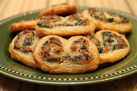 Savory Spinach, Cheese & Pepperoni Palmiers | Flour Me With Love