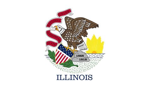 Illinois state flag. Vector illustration. 10795153 Vector Art at Vecteezy