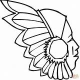 Indian Headdress Coloring Page  Nation sketch template
