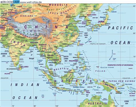 Mappa di Asia Regionale Mondo | Mappa del Mondo Regionale