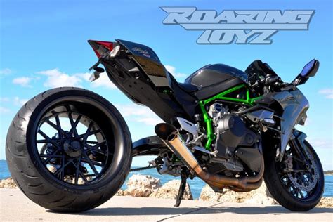 Custom Kawasaki Ninja H2 H2R Billet 300 Wide Tire Swingarm Kit ...