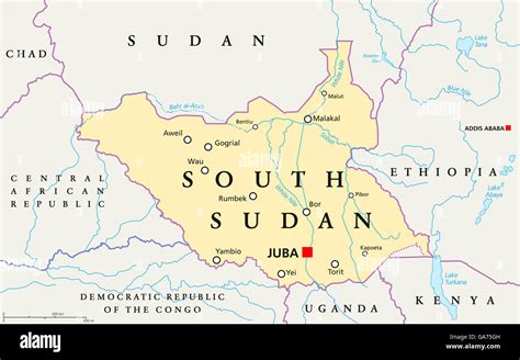 Political Map Of South Sudan – Interactive Map